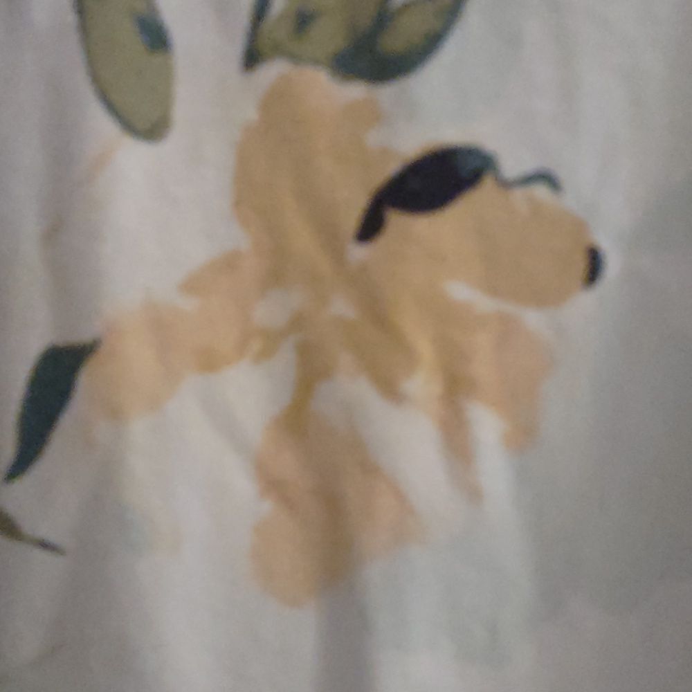 Ann Taylor Women's Size L Classic Yellow Floral 3/4 Sleeve Pullover Top - Picture 4 of 9